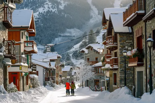 Photo montrant des hébergements proches des pistes de ski en Andorre, offrant un séjour confortable et économique aux vacanciers